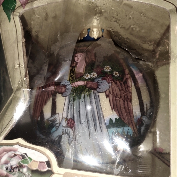 Antique heritage hand painted glass ornament New 4 pack vintage - Picture 3 of 10